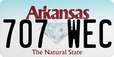 AR license plate 707WEC
