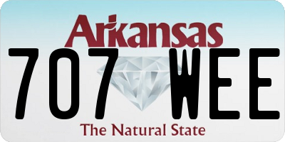AR license plate 707WEE