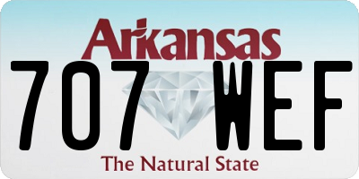 AR license plate 707WEF