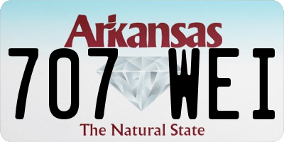 AR license plate 707WEI