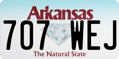 AR license plate 707WEJ