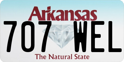 AR license plate 707WEL
