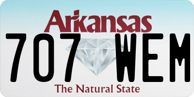 AR license plate 707WEM