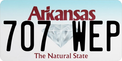 AR license plate 707WEP