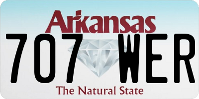 AR license plate 707WER
