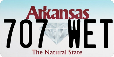 AR license plate 707WET