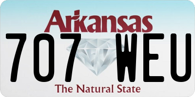 AR license plate 707WEU