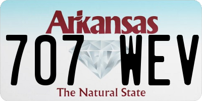 AR license plate 707WEV