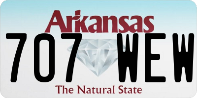 AR license plate 707WEW