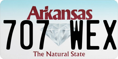 AR license plate 707WEX