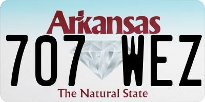 AR license plate 707WEZ