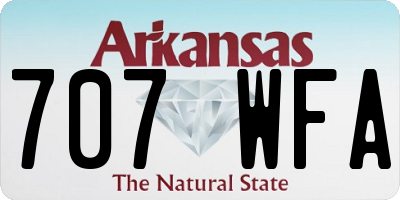 AR license plate 707WFA