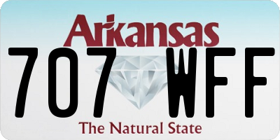 AR license plate 707WFF