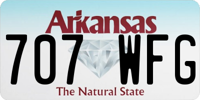 AR license plate 707WFG