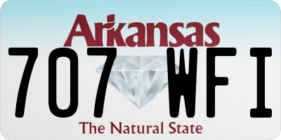 AR license plate 707WFI
