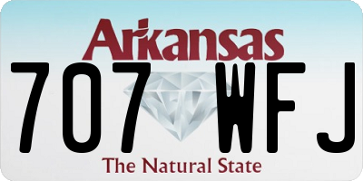 AR license plate 707WFJ
