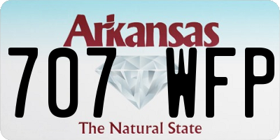AR license plate 707WFP
