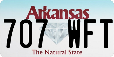 AR license plate 707WFT