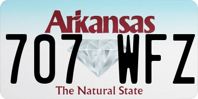 AR license plate 707WFZ