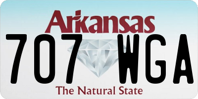 AR license plate 707WGA