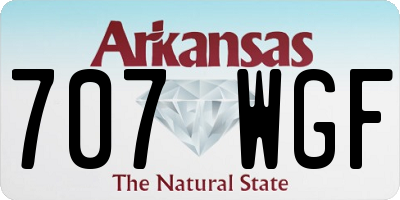 AR license plate 707WGF