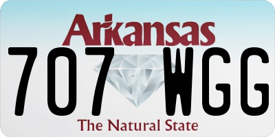 AR license plate 707WGG