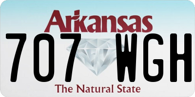 AR license plate 707WGH