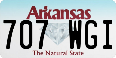 AR license plate 707WGI