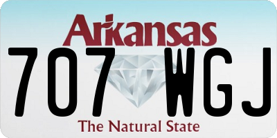 AR license plate 707WGJ