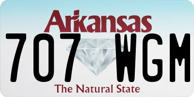 AR license plate 707WGM