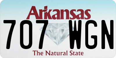 AR license plate 707WGN