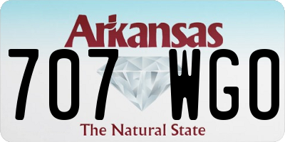 AR license plate 707WGO
