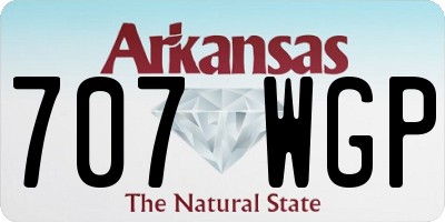 AR license plate 707WGP