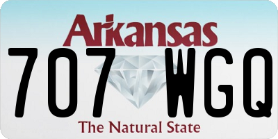 AR license plate 707WGQ