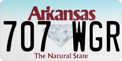 AR license plate 707WGR