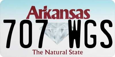 AR license plate 707WGS