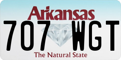 AR license plate 707WGT