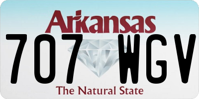 AR license plate 707WGV