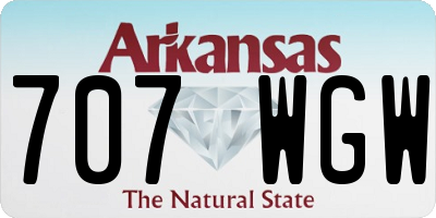 AR license plate 707WGW