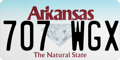 AR license plate 707WGX