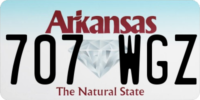 AR license plate 707WGZ