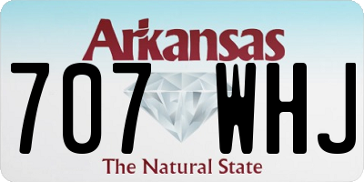 AR license plate 707WHJ