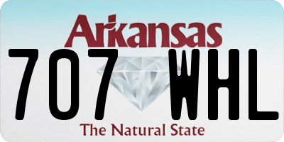 AR license plate 707WHL