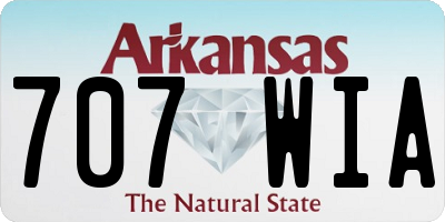 AR license plate 707WIA