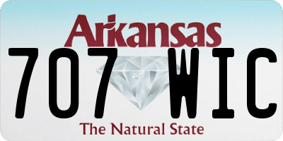 AR license plate 707WIC