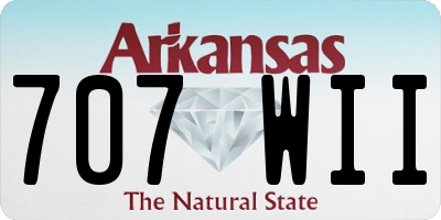 AR license plate 707WII