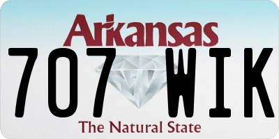 AR license plate 707WIK