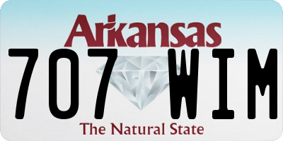 AR license plate 707WIM