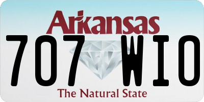 AR license plate 707WIO