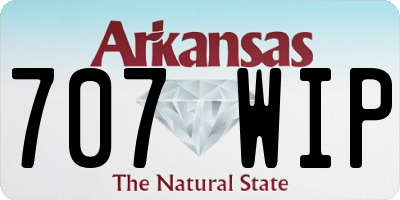 AR license plate 707WIP